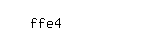 Captcha: ffe4